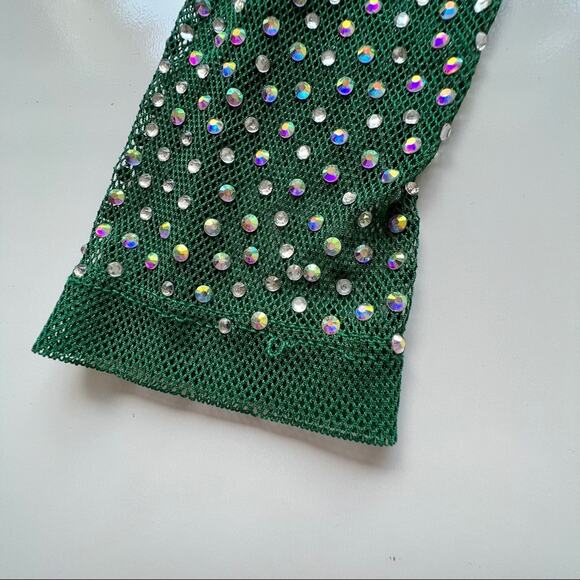 Fashion Nova Ready For A Party Rhinestone Mini Dress Set in Green - Picture 13 of 16